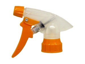 Orange Nozzle Cap, Clear Body Trigger Sprayer